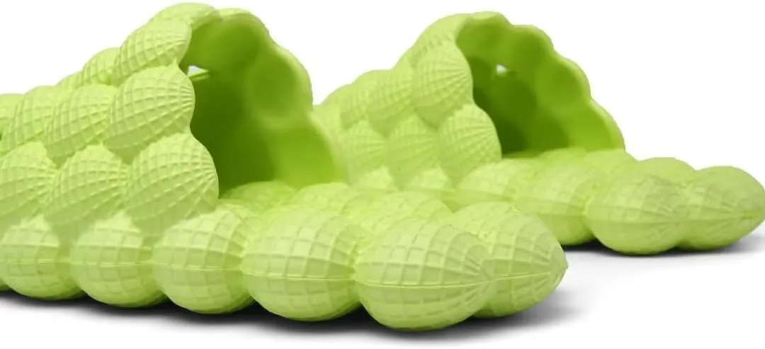 Cheval Unisex Bubble Slides for Kids, Massage Golf Ball Shoes Slides, Funny Lychee Bubble Slippers for Spa, Bedroom, Gym, Shower, Beach,Bath