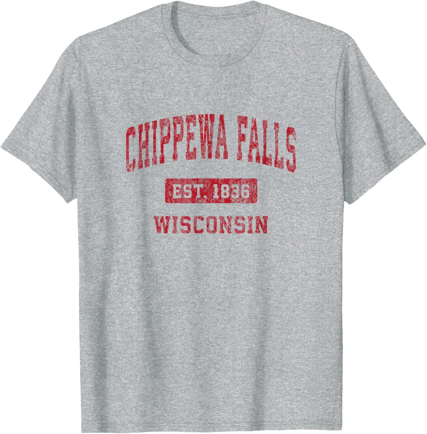 Chippewa Falls Wisconsin WI Vintage Sports Design Red Design T-Shirt