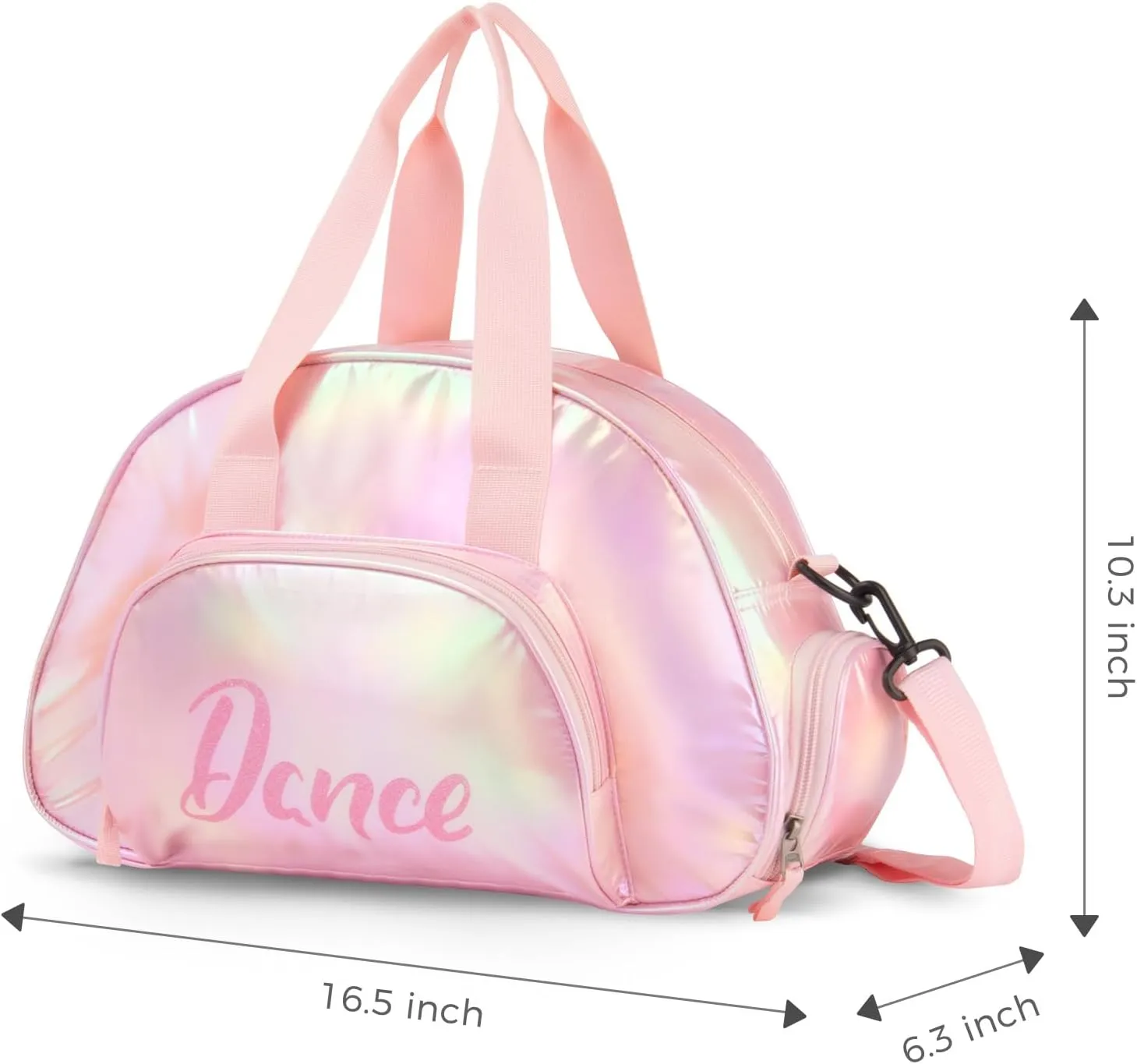 Choco Mocha Dance Bag for Toddler Girls Ballet Bags for Girls 4-6 6-8 With Shoe Compartment, Orange Pink