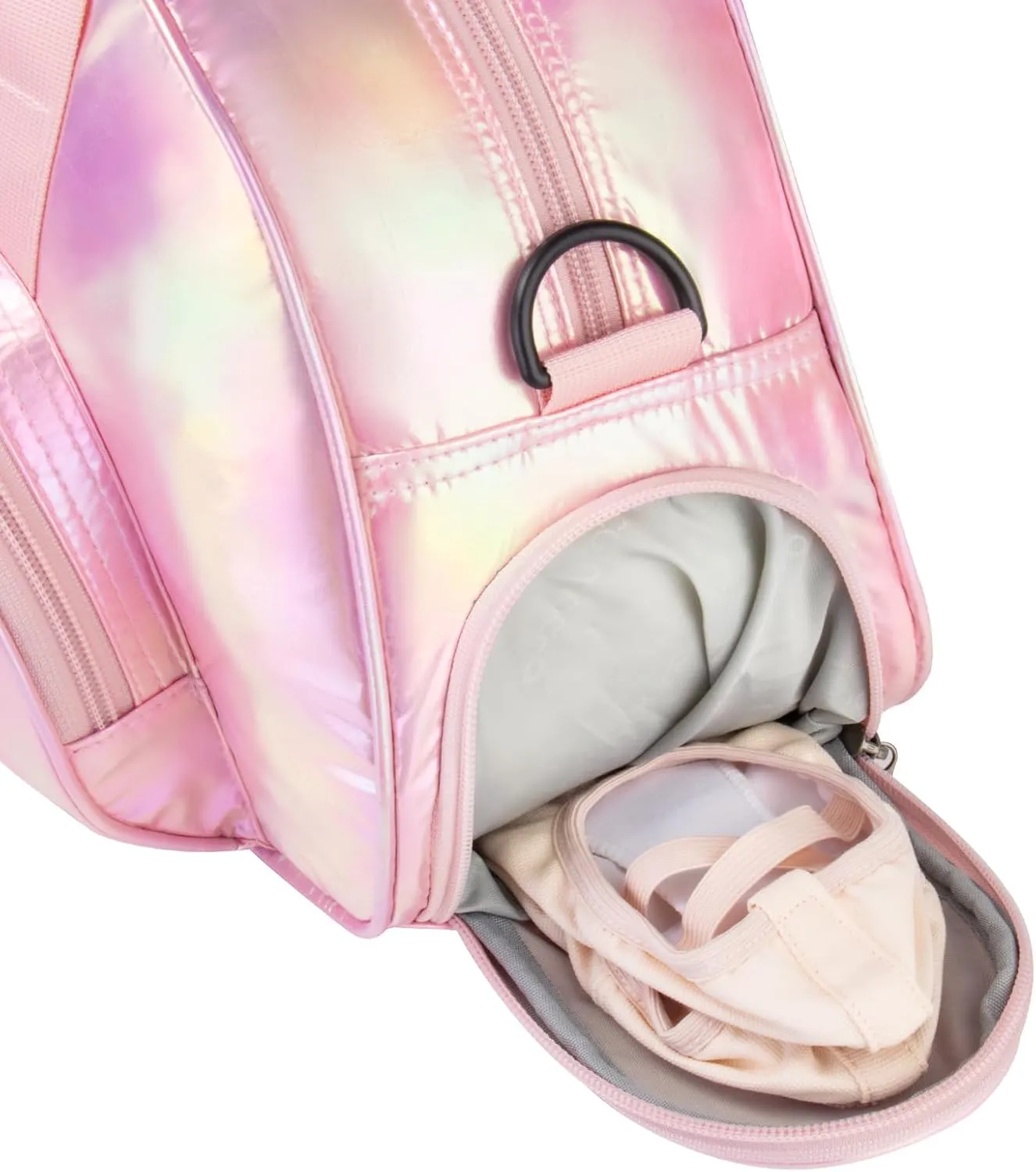 Choco Mocha Dance Bag for Toddler Girls Ballet Bags for Girls 4-6 6-8 With Shoe Compartment, Orange Pink