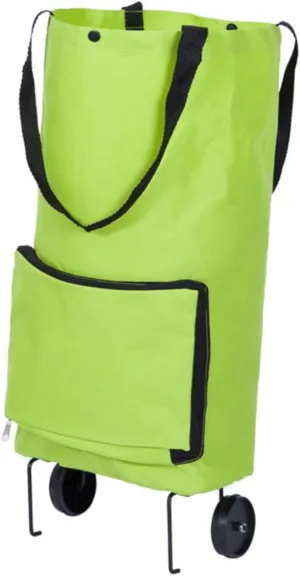 Ciieeo 15kg Load Capacity Collapsable Cart Oxford Fabric Grocery Tote Bag Portable Folding Shopping Cart Tugboat Style Trolley
