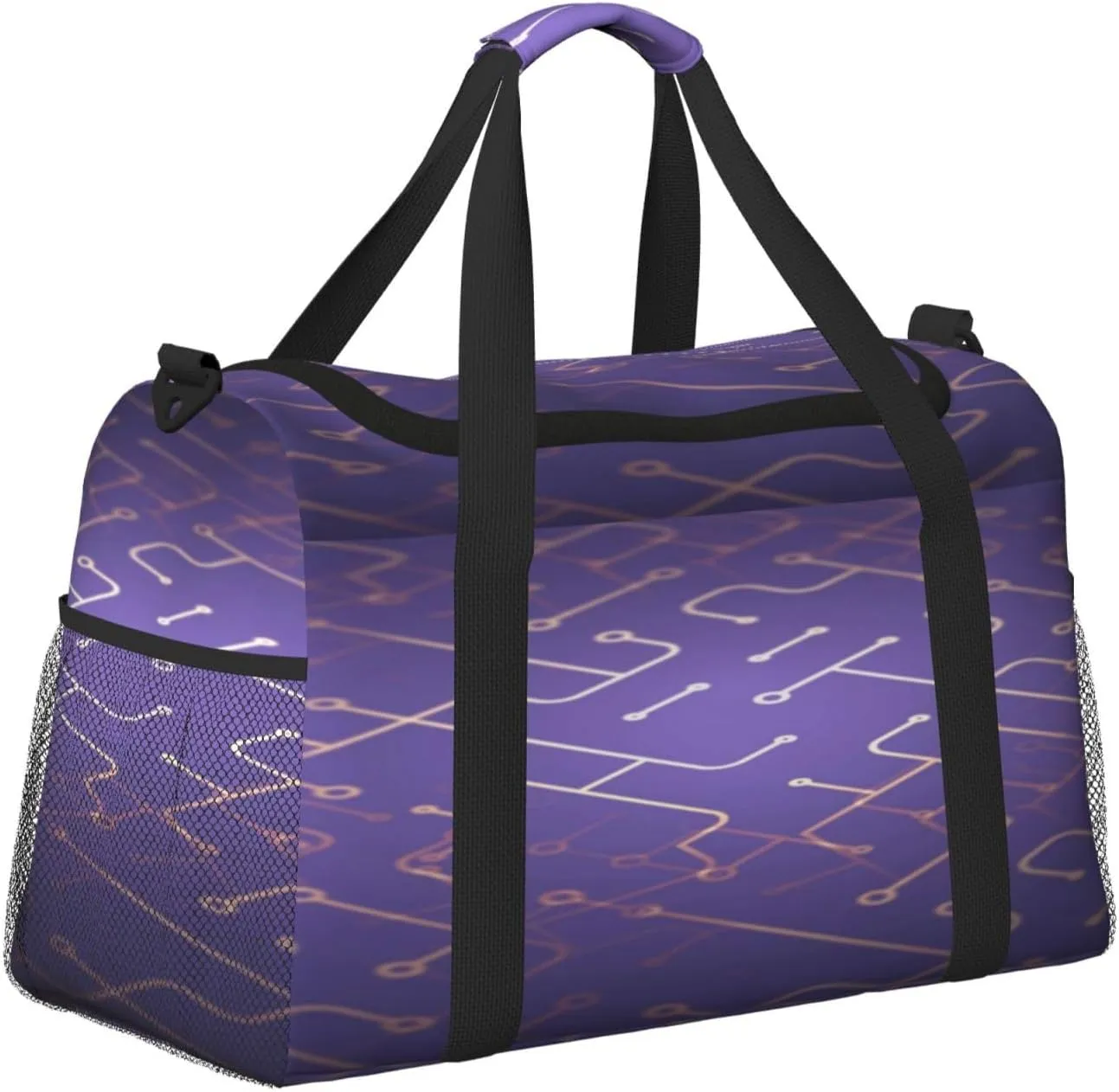 Circuit Board Travel Duffel Bag Large Foldable Waterproof Overnight Bag For Beach Swim Bags Pool Sports Gym