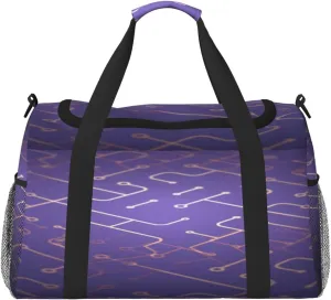 Circuit Board Travel Duffel Bag Large Foldable Waterproof Overnight Bag For Beach Swim Bags Pool Sports Gym