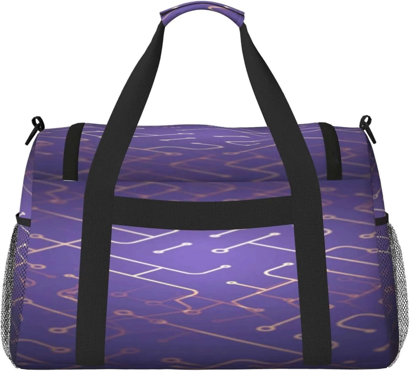Circuit Board Travel Duffel Bag Large Foldable Waterproof Overnight Bag For Beach Swim Bags Pool Sports Gym