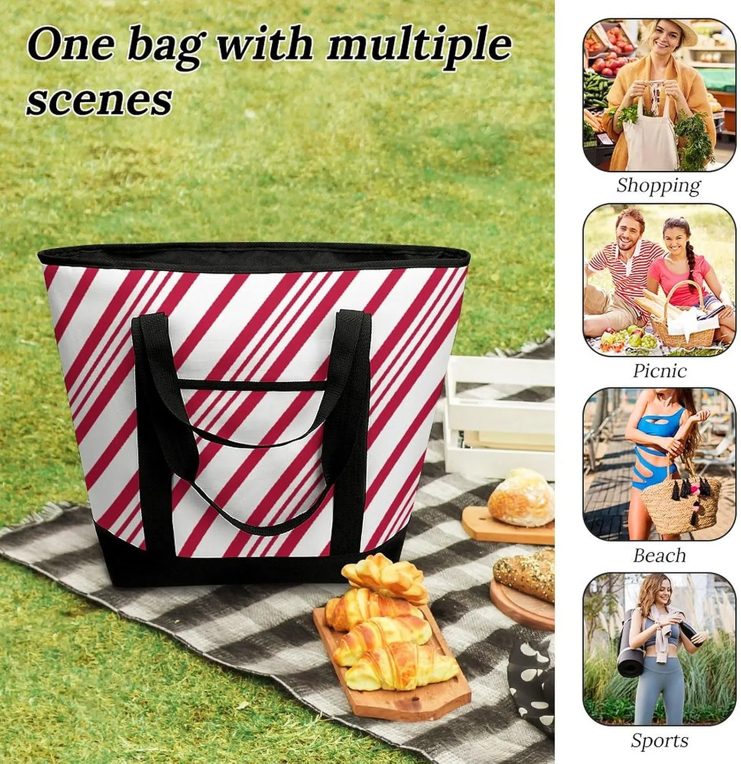 Clan Ferguson Tartan Fashionable Large Capacity Insulated Shopping Bag