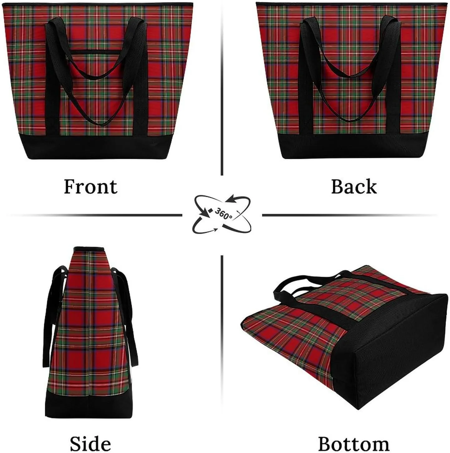 Clan Tartan Blue And Green Fashionable Large Capacity Insulated Shopping Bag