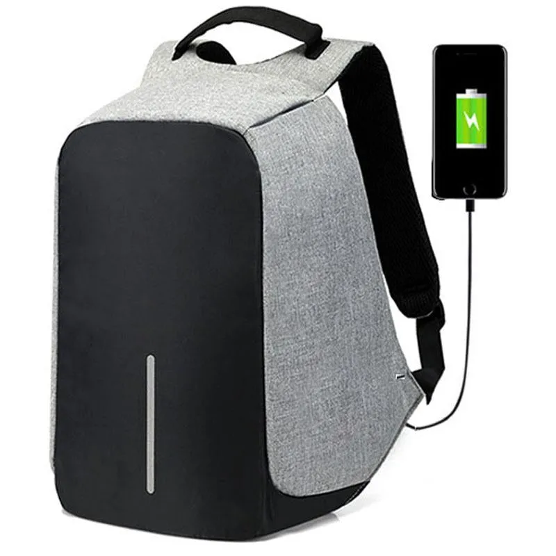 Classic Laptop Anti Theft Backpack with USB Charging