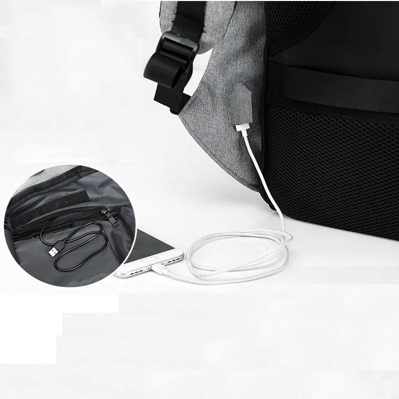 Classic Laptop Anti Theft Backpack with USB Charging