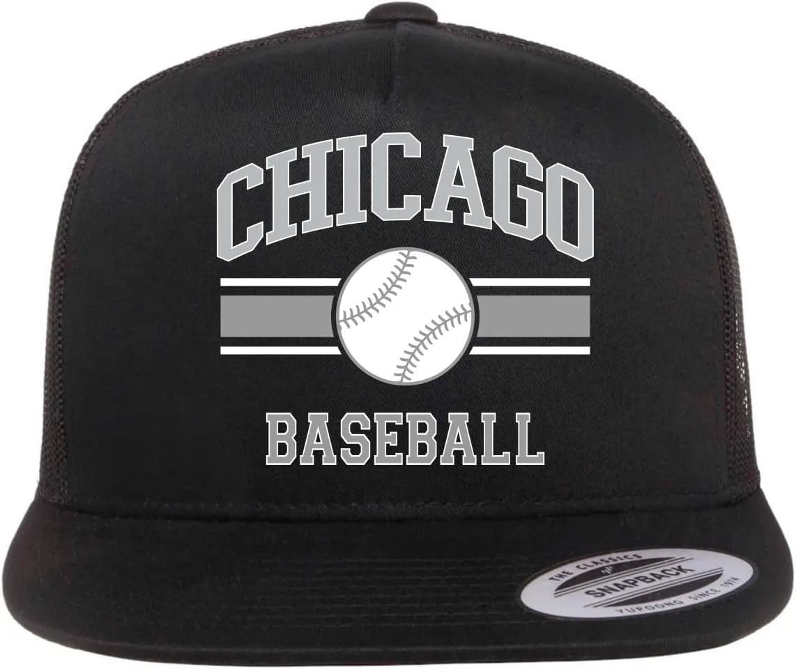Classic Retro Fantasy Baseball Hats, Hometown City Pride Sports 5 Panel Mid Profile Mesh Back Trucker Hat, Snapback