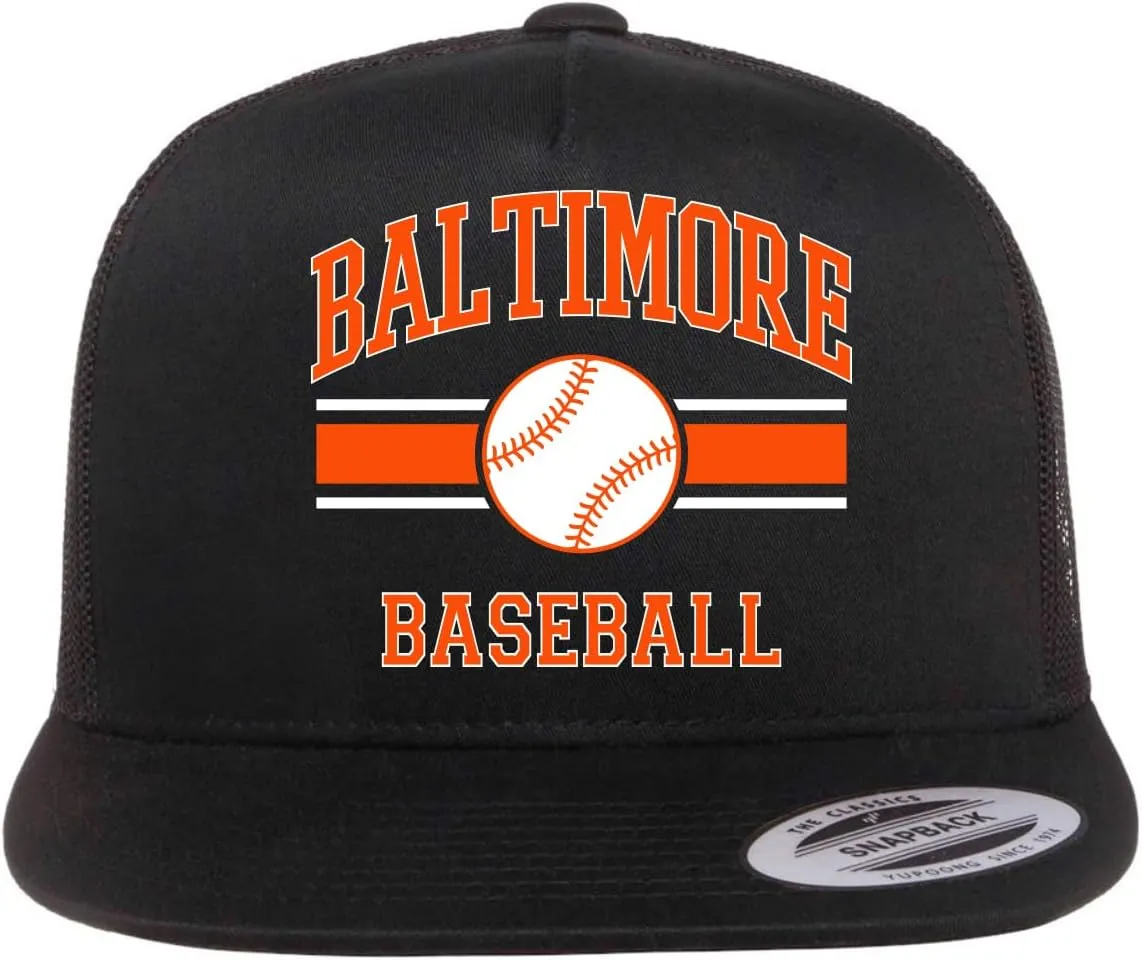 Classic Retro Fantasy Baseball Hats, Hometown City Pride Sports 5 Panel Mid Profile Mesh Back Trucker Hat, Snapback