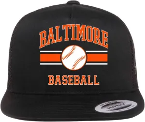 Classic Retro Fantasy Baseball Hats, Hometown City Pride Sports 5 Panel Mid Profile Mesh Back Trucker Hat, Snapback