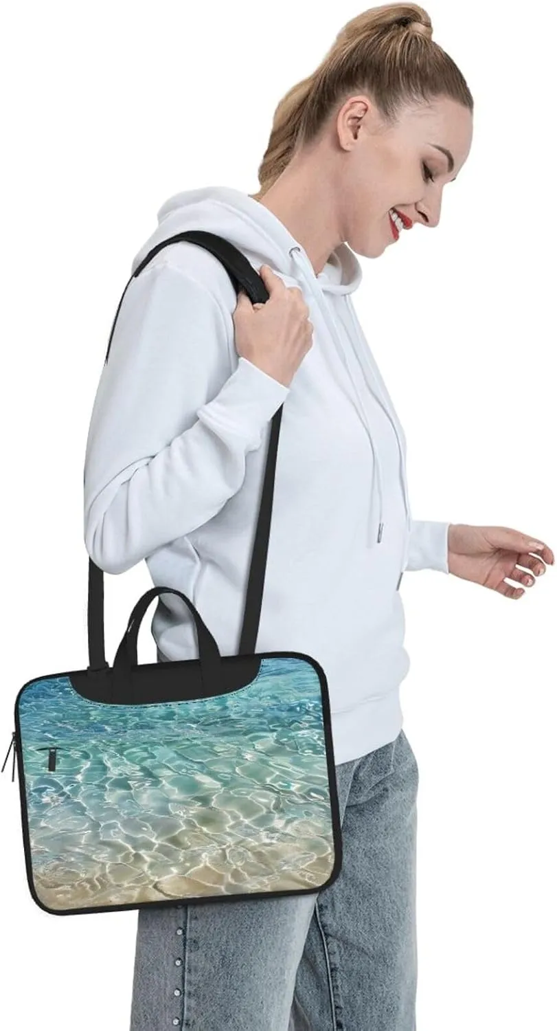Clear Sea Water Printed Laptop Tote Bag Travel Bag Business Computer Bag Work Bag for Men Women