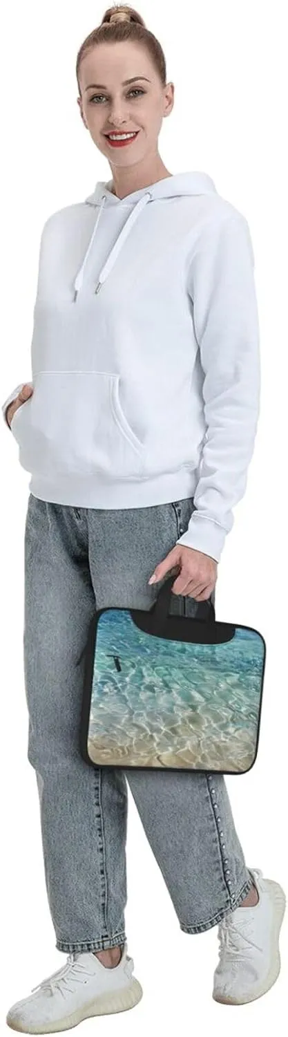 Clear Sea Water Printed Laptop Tote Bag Travel Bag Business Computer Bag Work Bag for Men Women