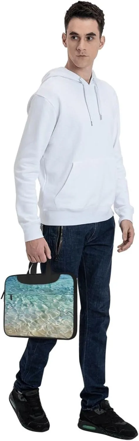 Clear Sea Water Printed Laptop Tote Bag Travel Bag Business Computer Bag Work Bag for Men Women
