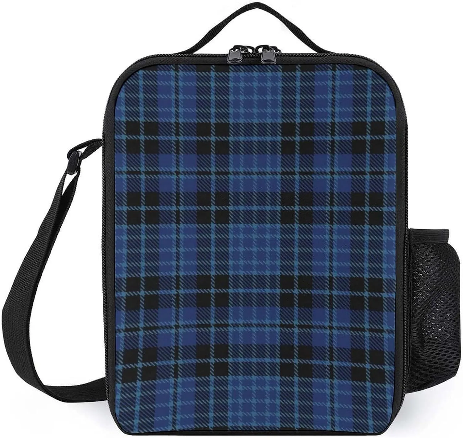Clergy Blue Black White Large Capacity Portable Insulated Cold Meal Bag Unisex