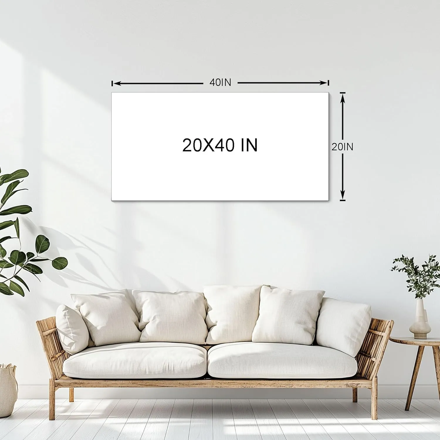 Coastal Wall Art - Large Landscape Wall Art for Living Room, Bedroom Pictures, Ocean Beach Artwork, Blue Wall Art, Above Bed Decor, Coastal Landscape Wall Art,Framed Beach Pinting 20×40IN