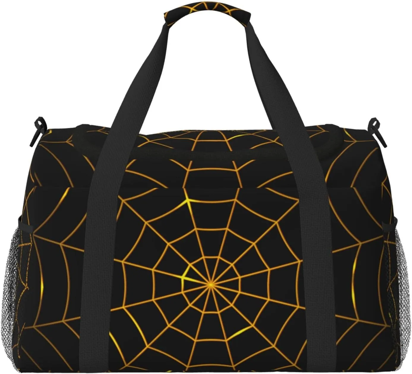 Cobweb Gold Travel Duffel Bag Large Foldable Waterproof Overnight Bag For Beach Swim Bags Pool Sports Gym