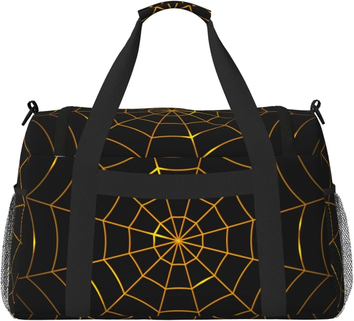 Cobweb Gold Travel Duffel Bag Large Foldable Waterproof Overnight Bag For Beach Swim Bags Pool Sports Gym
