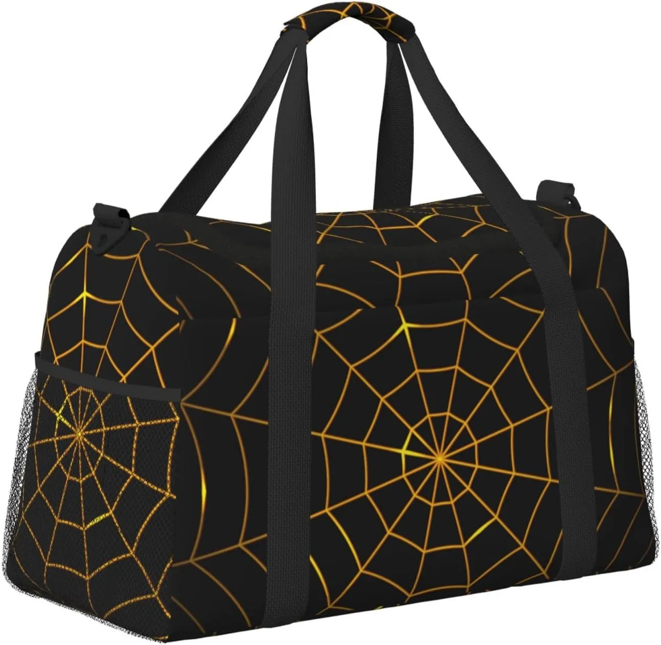 Cobweb Gold Travel Duffel Bag Large Foldable Waterproof Overnight Bag For Beach Swim Bags Pool Sports Gym