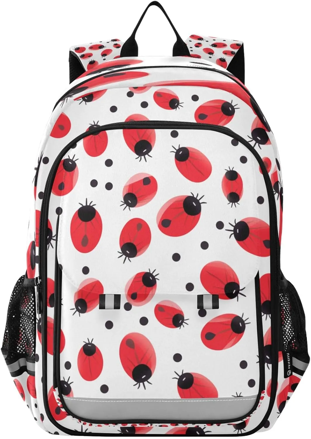 Coccinella Septempunctata Backpack for Boys Girls Students Bookbag School Daypack
