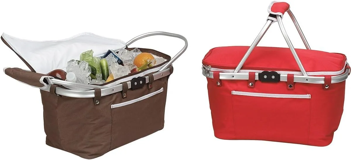Collapsible Basket Cooler, Brown