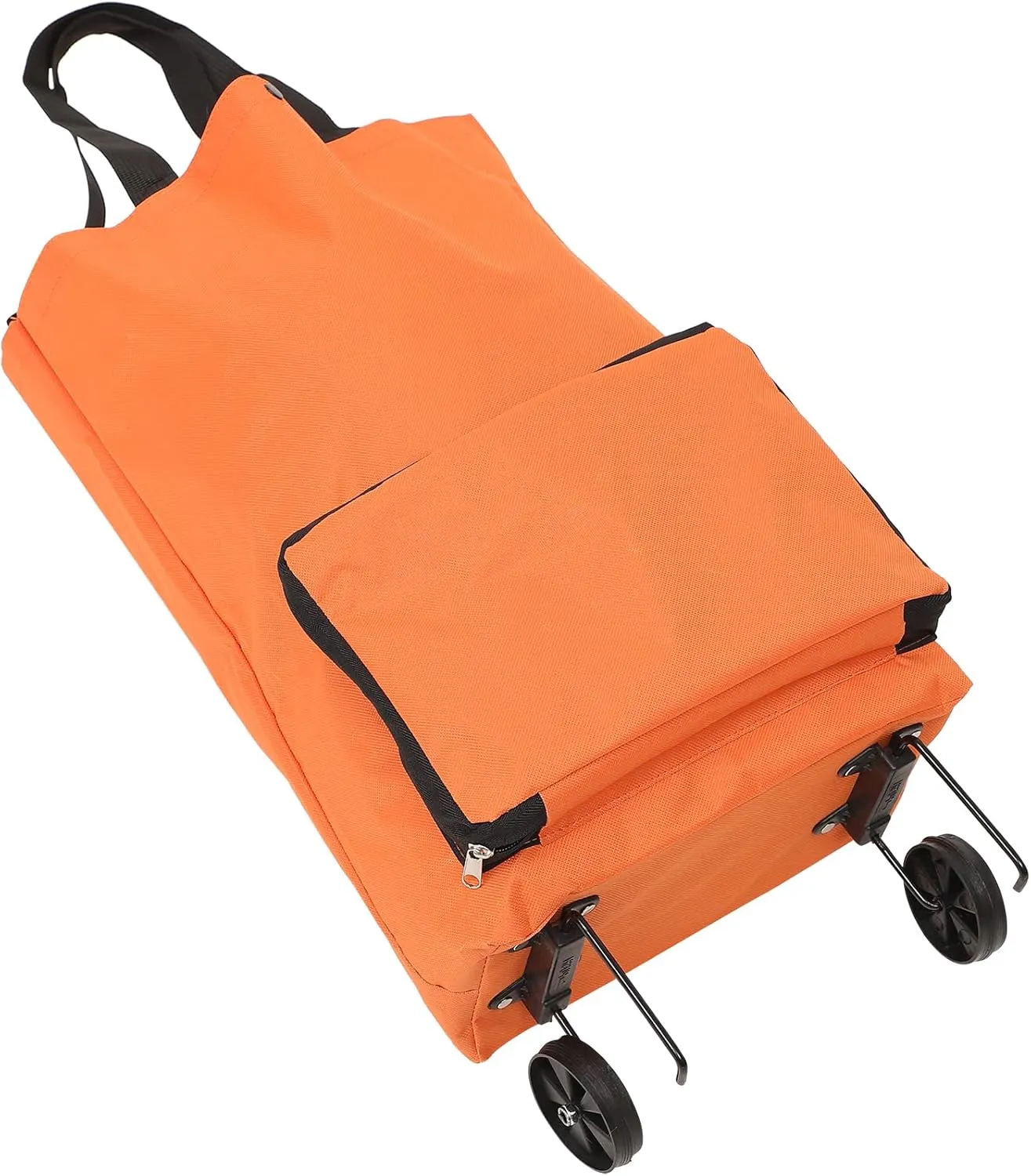 Collapsible Trolley Bag Folding Shopping Bag with Wheels Foldable Shopping Cart Utility Cart Crate