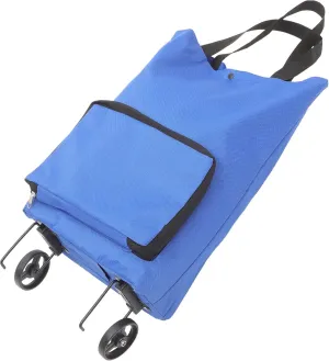 Collapsible Trolley Bag Folding Shopping Bag with Wheels Foldable Shopping Cart Utility Cart Crate