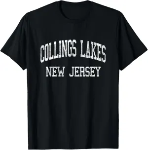 Collings Lakes New Jersey NJ Vintage Athletic Sports Design T-Shirt