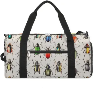 Colorful Insects Funny Gym Bag Travel Duffel Bags Carry On Weekender Overnight Bag for Women Men