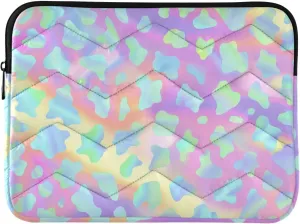 Colorful Laser Leopard Print (2) Laptop Sleeve 13 inch, Protective Laptop Case Briefcase Notebook Cover Carrying Computer Bag for Travel Work