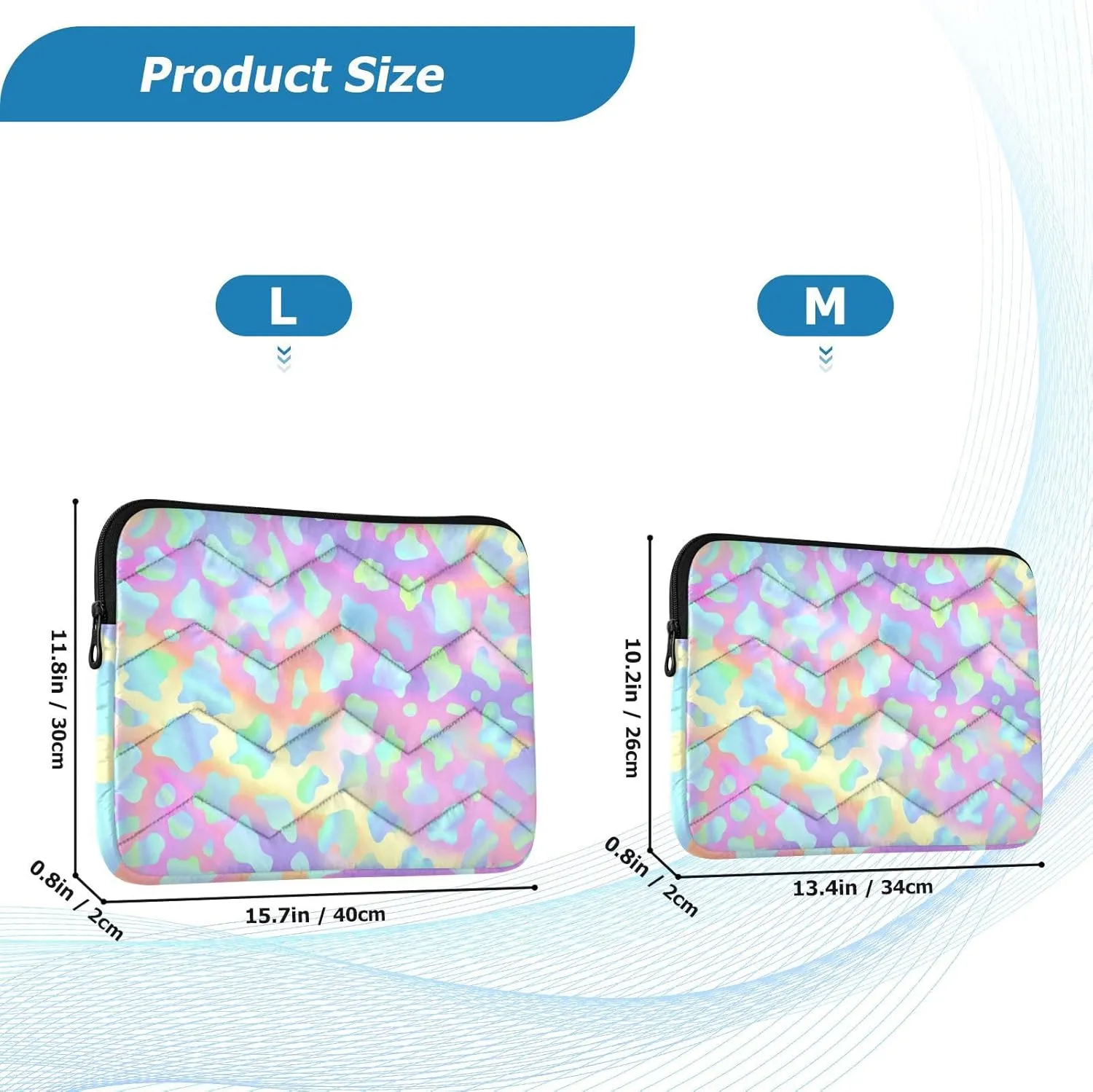 Colorful Laser Leopard Print (2) Laptop Sleeve 13 inch, Protective Laptop Case Briefcase Notebook Cover Carrying Computer Bag for Travel Work