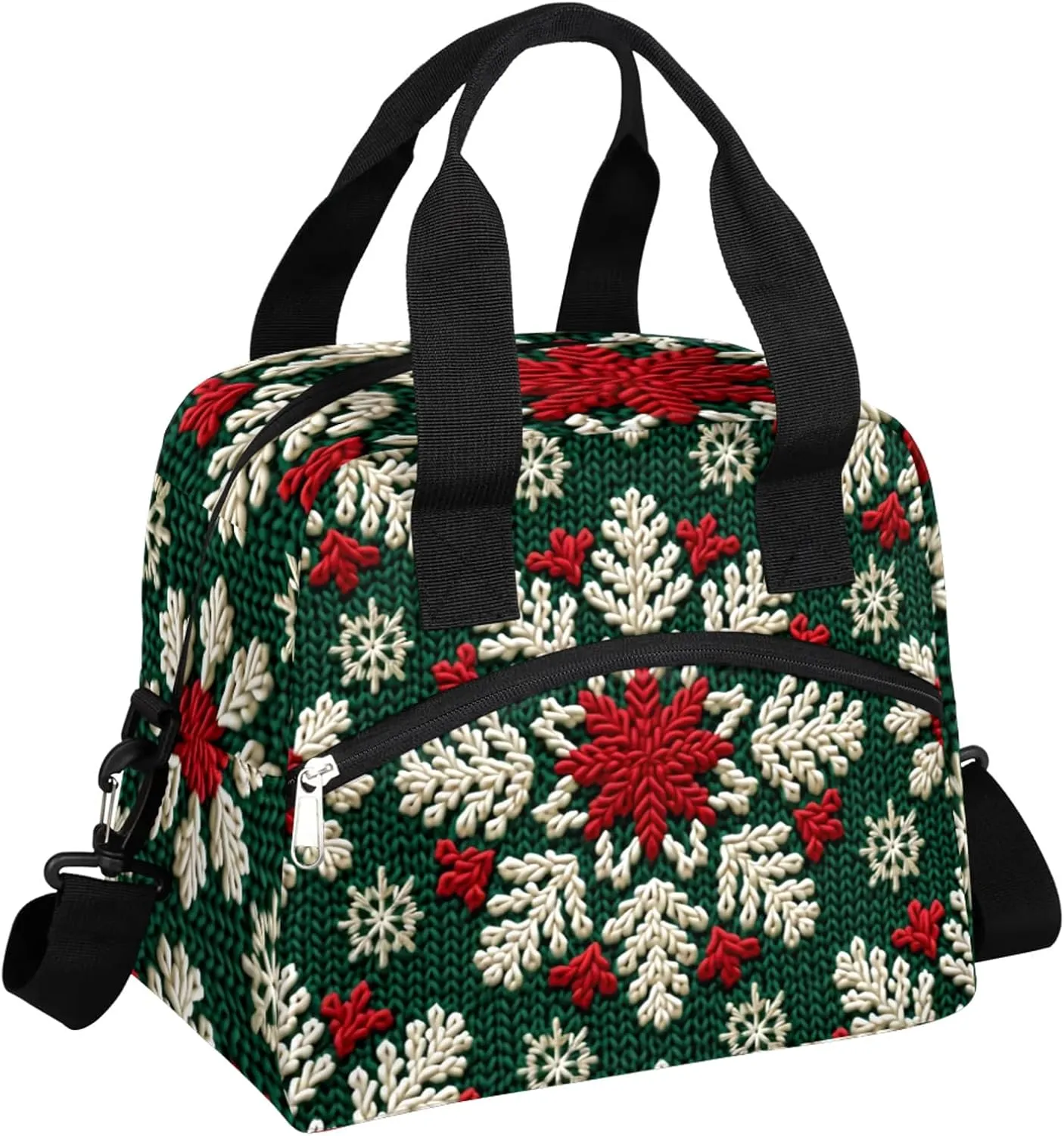 Colorful Snowstorms Lunch Box by Insulated Lunch Bag Reusable Leak-Proof Cooler Bag With Adjustable Shoulder Strap