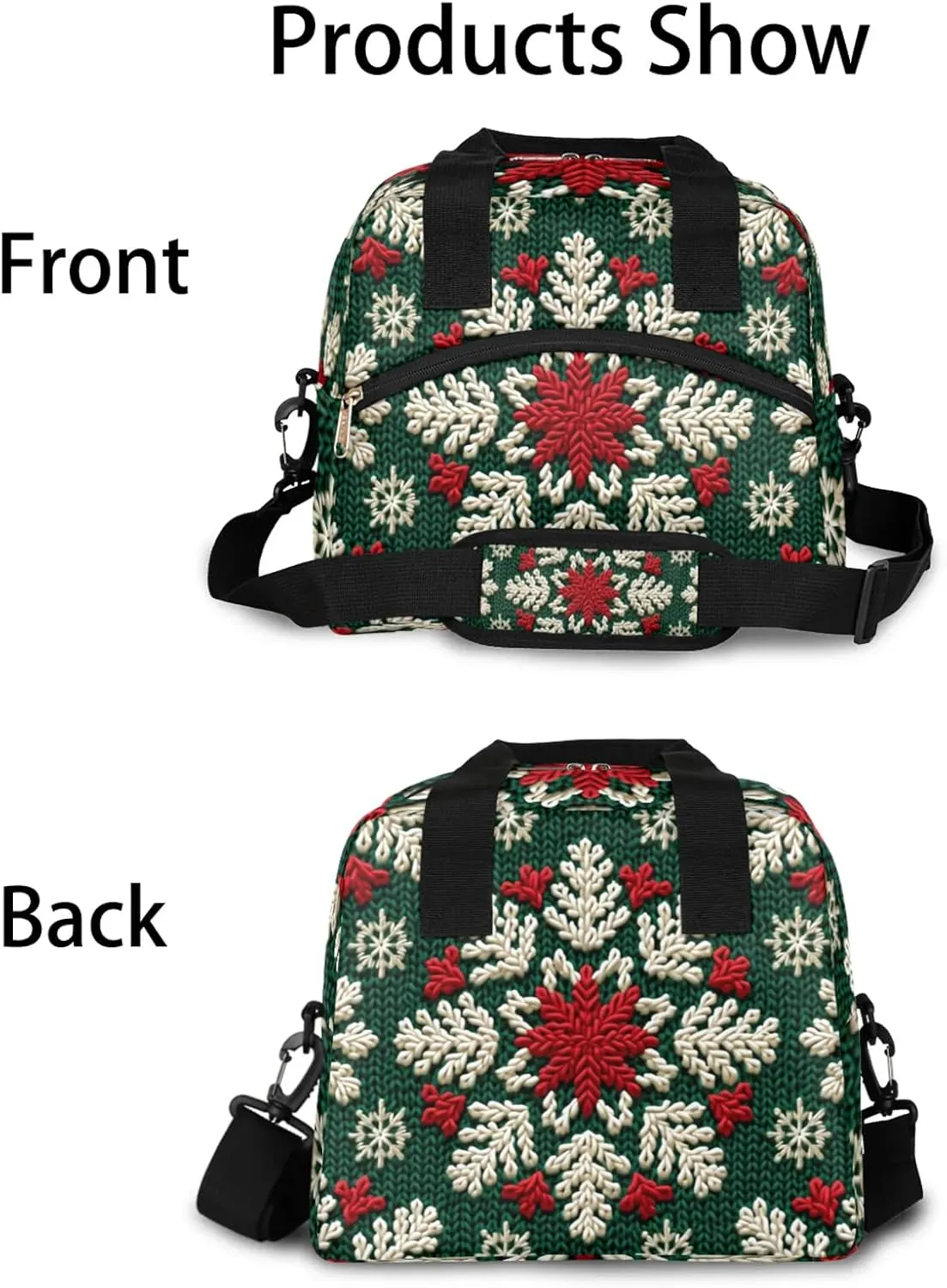 Colorful Snowstorms Lunch Box by Insulated Lunch Bag Reusable Leak-Proof Cooler Bag With Adjustable Shoulder Strap