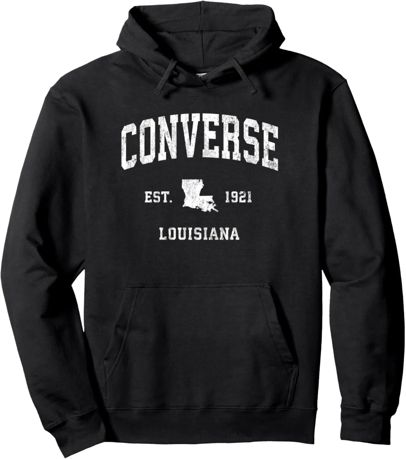 Converse Louisiana LA Vintage Athletic Sports Design Pullover Hoodie