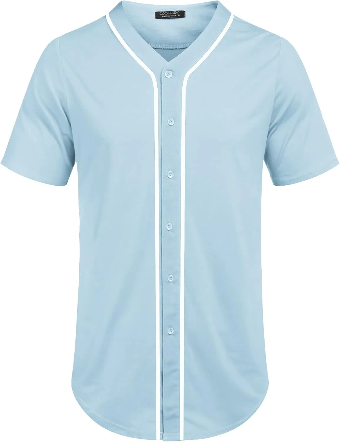 COOFANDY Men's Baseball Button Down Jersey Short Sleeve Hipster Hip Hop T Shirts