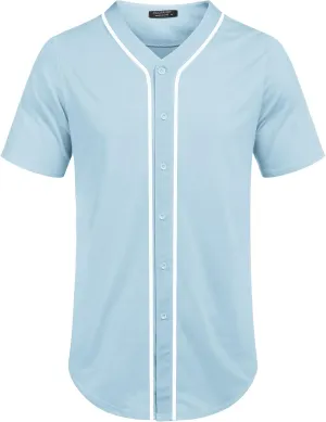 COOFANDY Men's Baseball Button Down Jersey Short Sleeve Hipster Hip Hop T Shirts