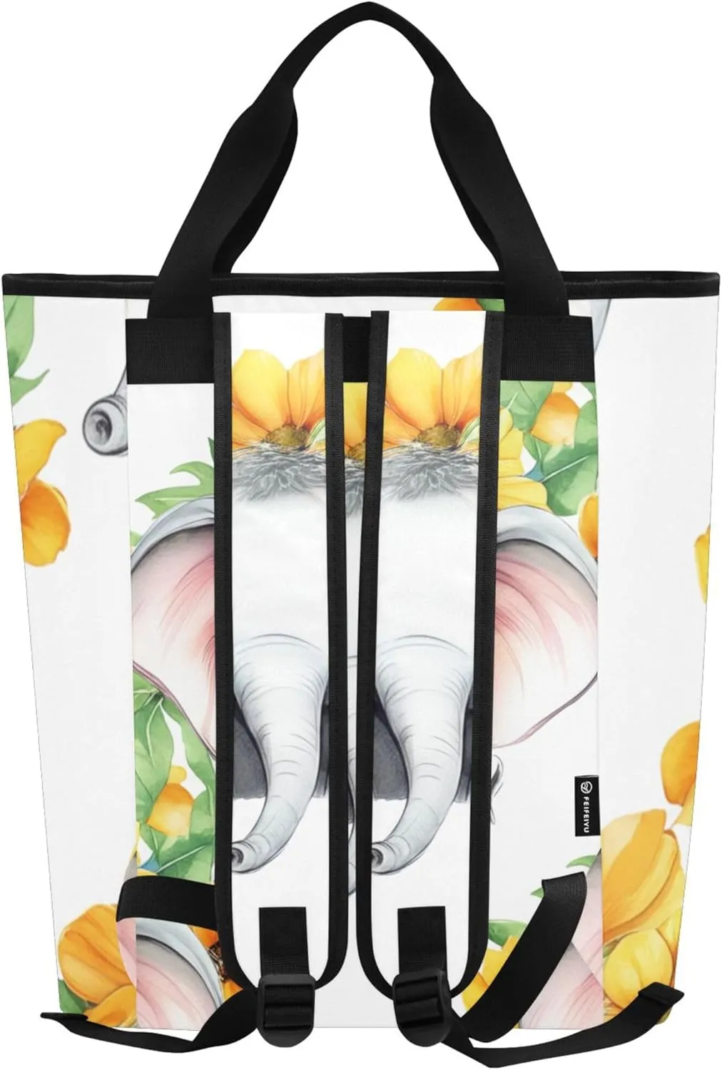 Cooler Bag FUUNY Golgo Rainbow Sun Black Large Insulated Cooler Bag 36 Cans Soft Insulated Tote Backpack for Travel