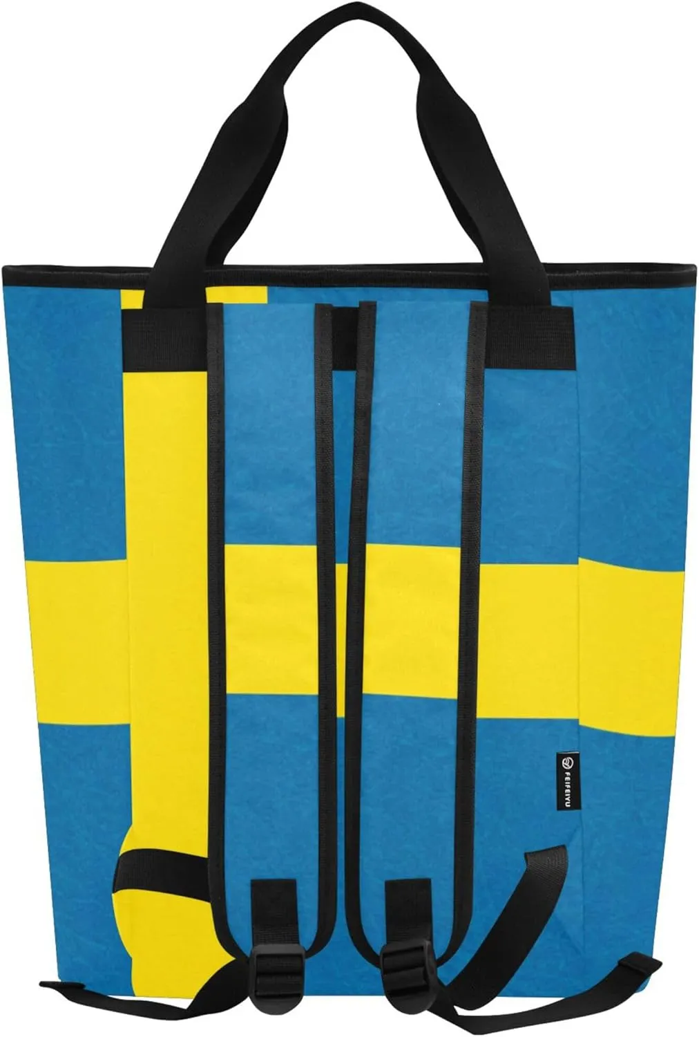 Cooler Bag Sweden Flag Blue Cooler Bags Insulated for Travel 36 Cans Leakproof Cooling Tote Bag for Lunch