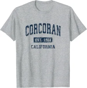 Corcoran California CA Vintage Athletic Sports Design T-Shirt