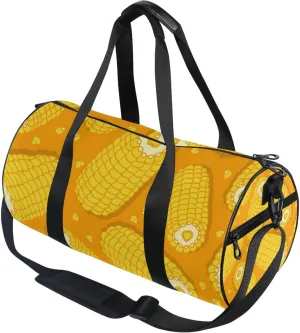 Corn Cute Gym Duffle Bag for Women Men Sports Fitness Bag Workout Travel Gymnastics Dance Ballet