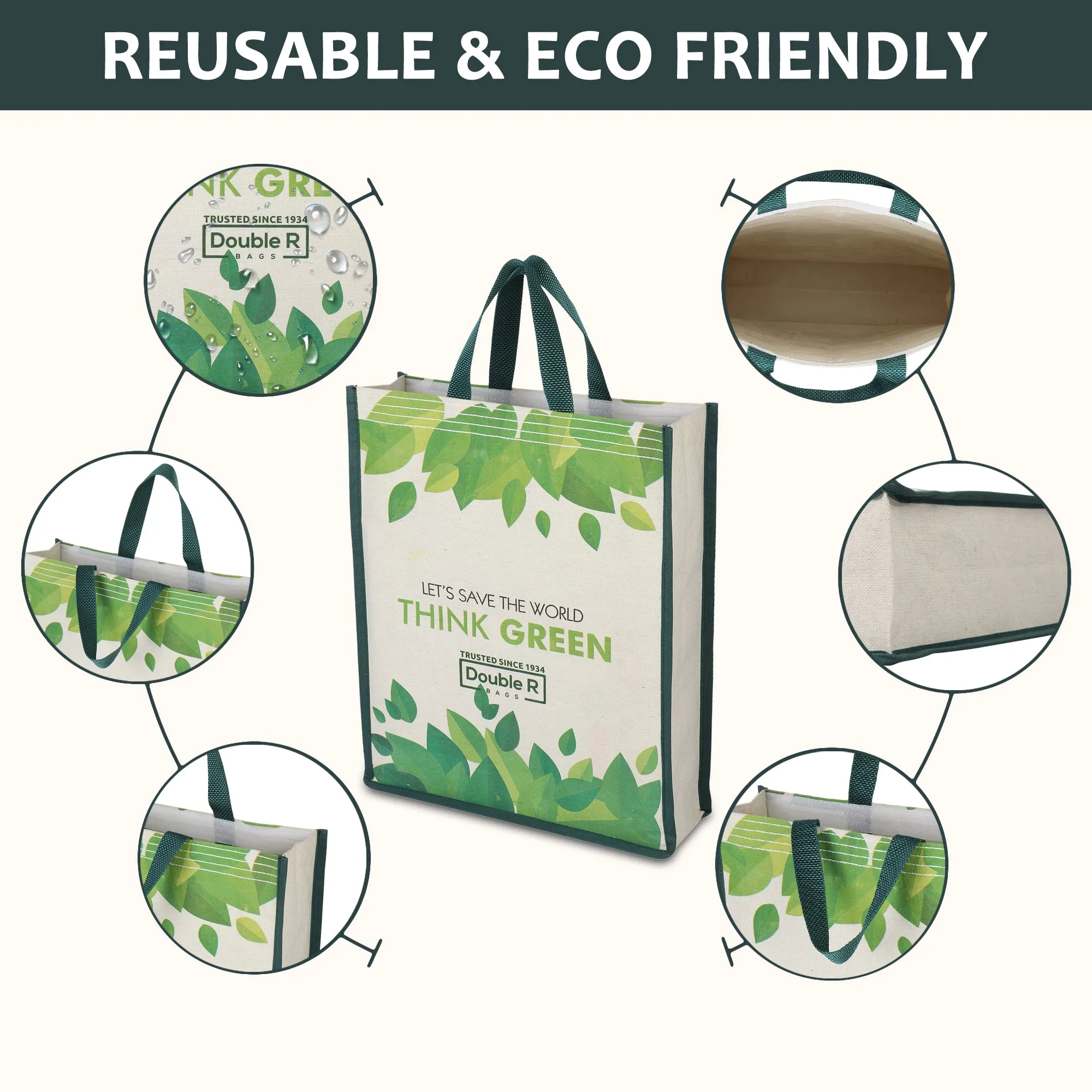 Cotton Canvas Shopping Bags for Carry Milk Grocery Fruits Vegetable Bag