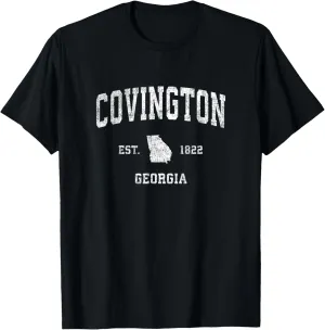 Covington Georgia GA Vintage Athletic Sports Design T-Shirt