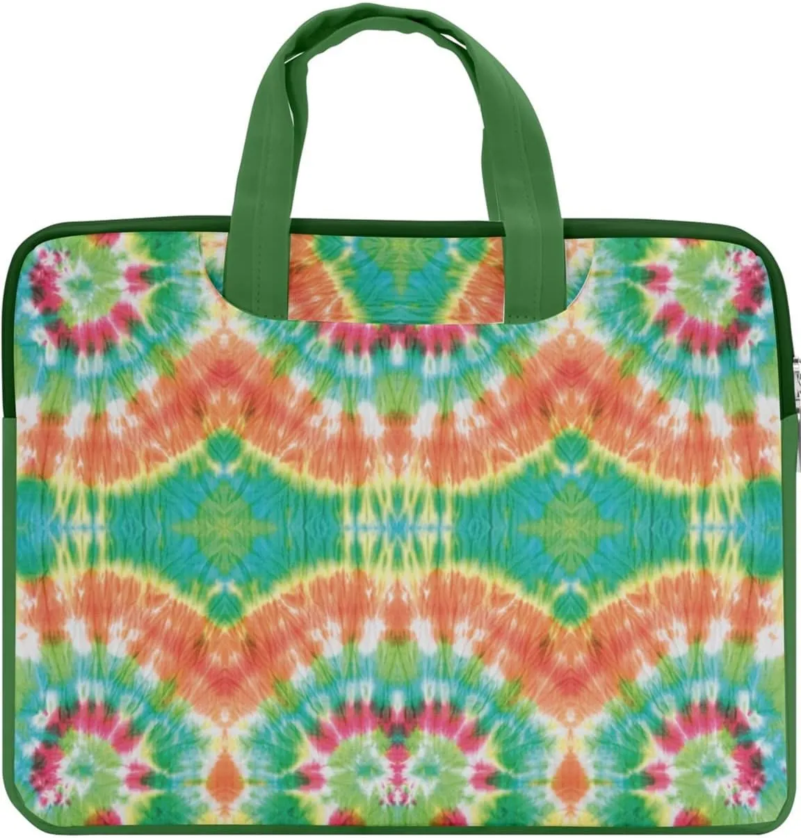 CowCow Work Bag Tie Dye Aztec Print Double Pocket Laptop Bag Compatible with MacBook Air/Pro,13"/15" Notebook