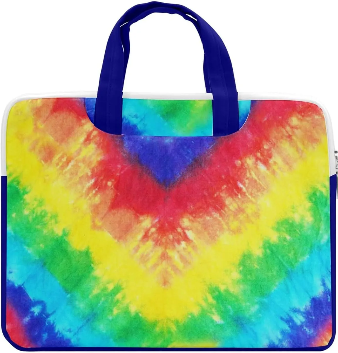 CowCow Work Bag Tie Dye Aztec Print Double Pocket Laptop Bag Compatible with MacBook Air/Pro,13"/15" Notebook