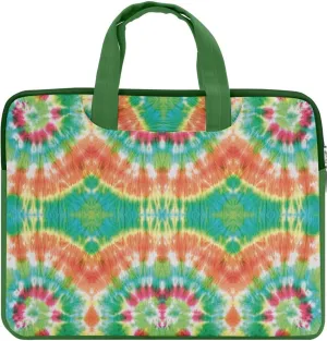 CowCow Work Bag Tie Dye Aztec Print Double Pocket Laptop Bag Compatible with MacBook Air/Pro,13"/15" Notebook