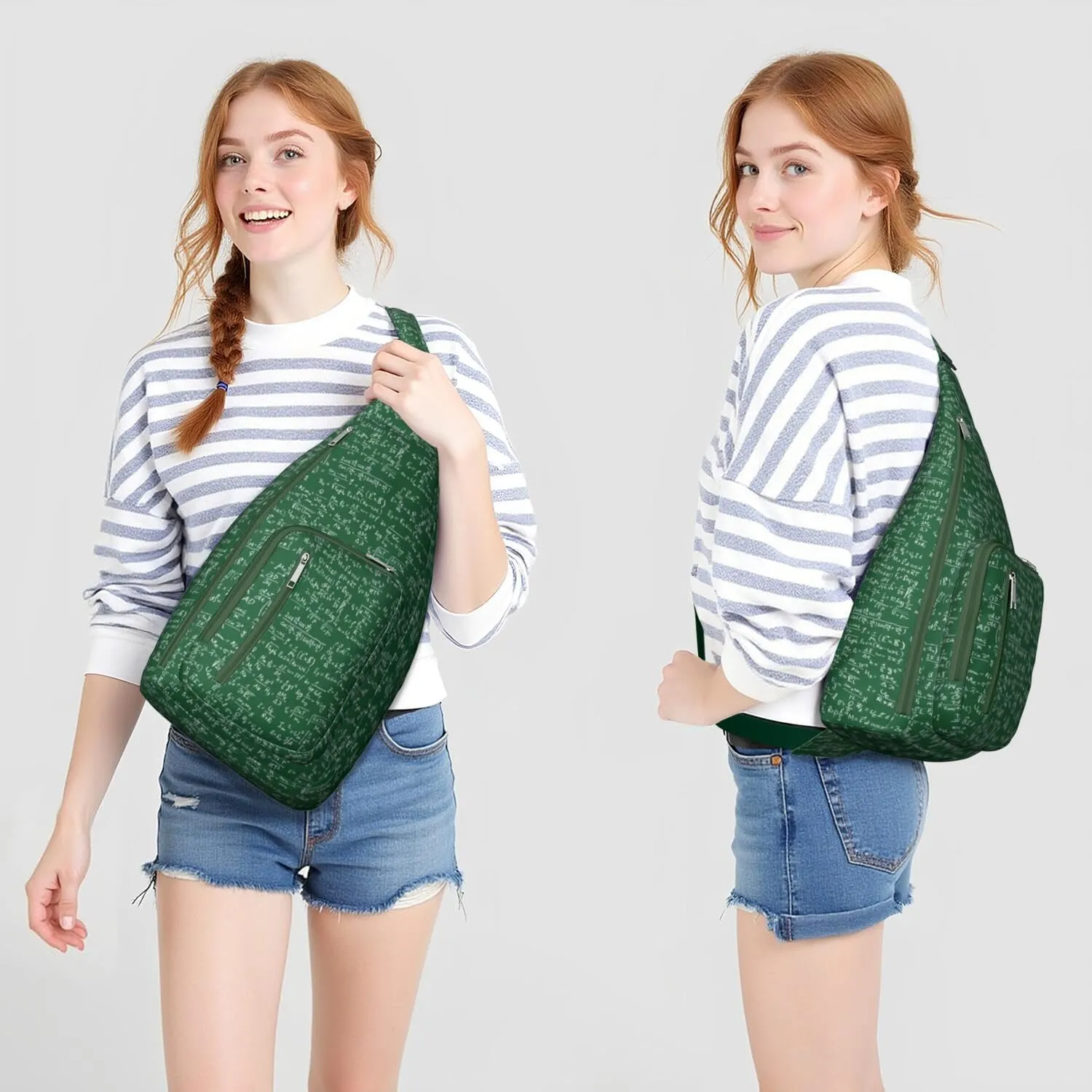 Crossbody Sling Bag for Women & Men Science Lightweight Shoulder Chest Bag Hiking Travel Casual Chest Bags Sling Backpack Water Resistant Shoulder Daypack for Travel