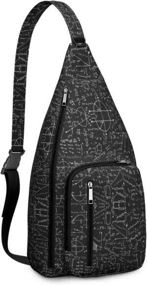 Crossbody Sling Bag for Women & Men Science Lightweight Shoulder Chest Bag Hiking Travel Casual Chest Bags Sling Backpack Water Resistant Shoulder Daypack for Travel