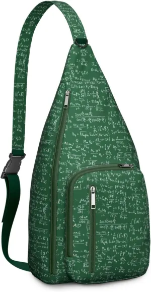 Crossbody Sling Bag for Women & Men Science Lightweight Shoulder Chest Bag Hiking Travel Casual Chest Bags Sling Backpack Water Resistant Shoulder Daypack for Travel