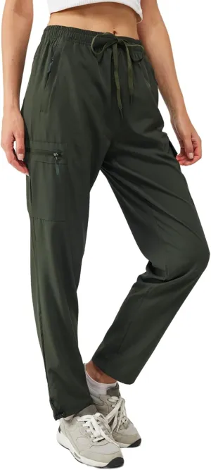 CT-Tebrun Women's Hiking Pants with Pocket Quick Dry Lightweight Cargo Pants Travel Hiking Runing Pants Outdoors