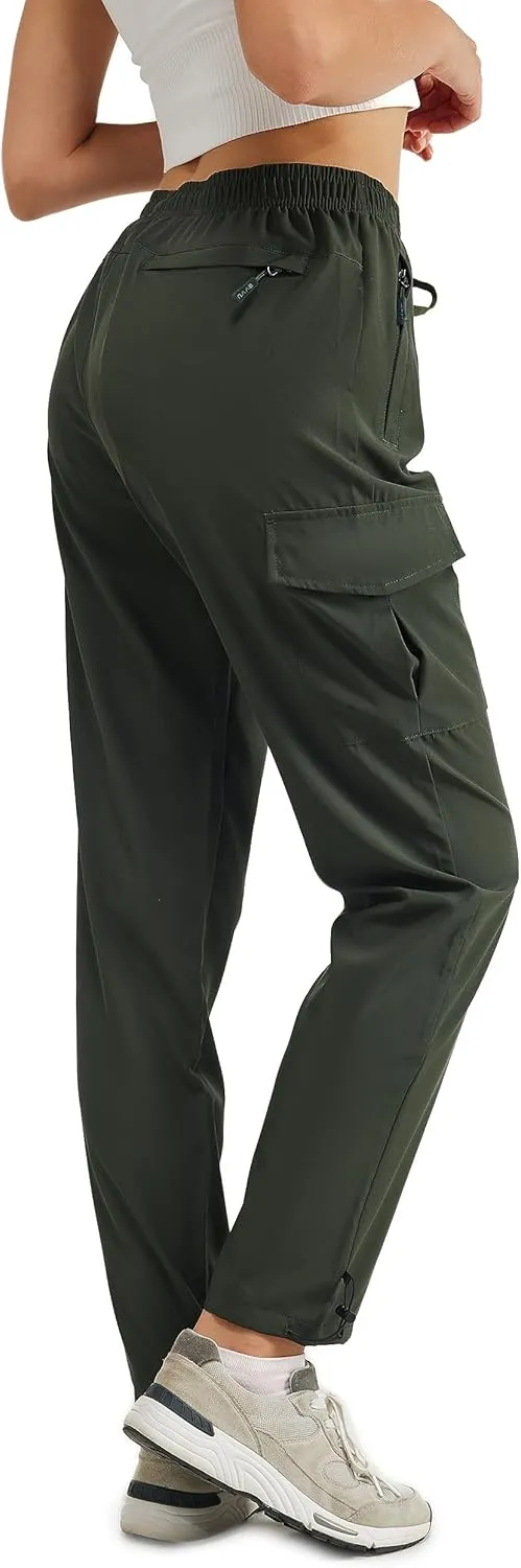 CT-Tebrun Women's Hiking Pants with Pocket Quick Dry Lightweight Cargo Pants Travel Hiking Runing Pants Outdoors